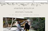 "Encircled Wreath" - Wedding Website in Fog by Robert and Stella - Desktop Design