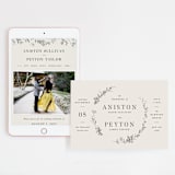 "Encircled Wreath" - Wedding Website in Fog by Robert and Stella - Match Your Stationery