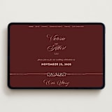"Museum" - Wedding Website in Burgundy by Nazia Hyder - Desktop Design