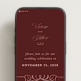 "Museum" - Wedding Website in Burgundy by Nazia Hyder - Mobile Layout