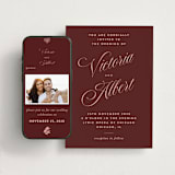 "Museum" - Wedding Website in Burgundy by Nazia Hyder - Match Your Stationery