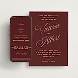 "Museum" - Wedding Website in Burgundy by Nazia Hyder - Match Your Stationery