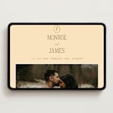 "Classic and Floral" - Wedding Website in Bark by Jen Ramsey - Desktop Design