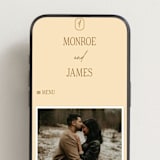"Classic and Floral" - Wedding Website in Bark by Jen Ramsey - Mobile Layout