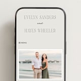 "Hayes" - Wedding Website in Forest by Blustery August - Mobile Layout