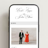 "Side by Side" - Wedding Website in Tuxedo by Orasie - Mobile Layout