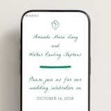 "Palm Tree Crest" - Wedding Website in Palm by Erika Firm - Mobile Layout