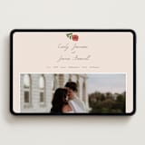 "Wedding Tapestry" - Wedding Website in Coral Fern by Chris Griffith - Desktop Design