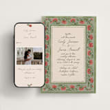 "Wedding Tapestry" - Wedding Website in Coral Fern by Chris Griffith - Match Your Stationery