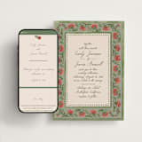 "Wedding Tapestry" - Wedding Website in Coral Fern by Chris Griffith - Match Your Stationery
