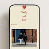 "Big Heart Wedding" - Wedding Website in Cherry by Ani Somi - Mobile Layout