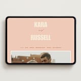 "Typographical Poster" - Wedding Website in Blush by Stacey Day - Desktop Design