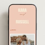 "Typographical Poster" - Wedding Website in Blush by Stacey Day - Mobile Layout