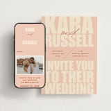 "Typographical Poster" - Wedding Website in Blush by Stacey Day - Match Your Stationery