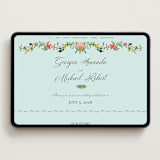 "Tropical Crest" - Wedding Website in Papaya by Susan Moyal - Desktop Design