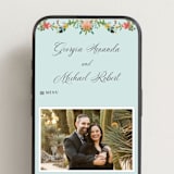 "Tropical Crest" - Wedding Website in Papaya by Susan Moyal - Mobile Layout
