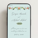"Tropical Crest" - Wedding Website in Papaya by Susan Moyal - Mobile Layout