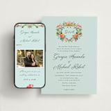 "Tropical Crest" - Wedding Website in Papaya by Susan Moyal - Match Your Stationery
