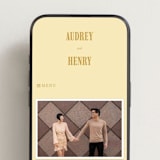 "Vintage Label" - Wedding Website in Butter by Nazia Hyder - Mobile Layout