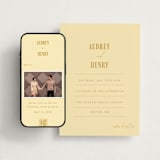 "Vintage Label" - Wedding Website in Butter by Nazia Hyder - Match Your Stationery
