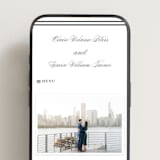 "Timeless Together" - Wedding Website in Tuxedo by Carolyn MacLaren - Mobile Layout