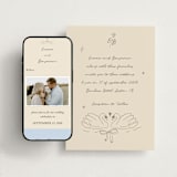 "The Swan" - Wedding Website in Buttercream by Helena Vitto - Match Your Stationery