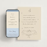 "The Swan" - Wedding Website in Buttercream by Helena Vitto - Match Your Stationery