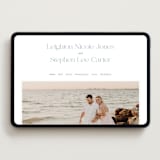 "Leighton" - Wedding Website in Lakeshore Blue by Jennifer Postorino - Desktop Design