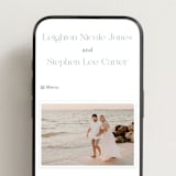 "Leighton" - Wedding Website in Lakeshore Blue by Jennifer Postorino - Mobile Layout