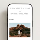 "Modern Romance" - Wedding Website in Obsidian by Jennifer Postorino - Mobile Layout