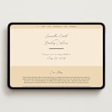 "French Whimsy Script" - Wedding Website in Champagne by Wallace Design Co. - Desktop Design