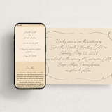"French Whimsy Script" - Wedding Website in Champagne by Wallace Design Co. - Match Your Stationery