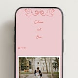 "The Bird Song" - Wedding Website in Peach by Helena Vitto - Mobile Layout