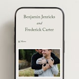 "Editorial" - Wedding Website in Forest by Bethan - Mobile Layout
