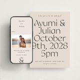 "Ayumi" - Wedding Website in Ivory by Melanie Kosuge - Match Your Stationery