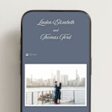 "Ritzy" - Wedding Website in French Blue by Nicoletta Savod - Mobile Layout