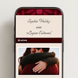"Victorian Chic" - Wedding Website in Garnet by Morgan Kendall - Mobile Layout