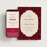 "Victorian Chic" - Wedding Website in Garnet by Morgan Kendall - Match Your Stationery