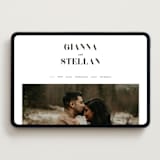 "monogram square" - Wedding Website in Charcoal by Lori Wemple - Desktop Design