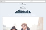 "Big City - Boston" - Wedding Website in Pale blue by Hooray Creative - Desktop Design