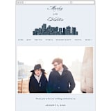 "Big City - Boston" - Wedding Website in Pale blue by Hooray Creative - Guest Management