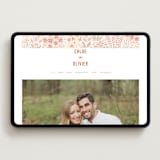 "Floral Border" - Wedding Website in Peach by Pippa Shaw - Desktop Design