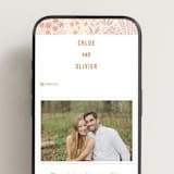 "Floral Border" - Wedding Website in Peach by Pippa Shaw - Mobile Layout