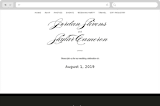 "Waltz" - Wedding Website in Tuxedo by Lori Wemple - Desktop Design