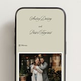 "holiday ribbon" - Wedding Website in Ruby by Jackie Crawford - Mobile Layout