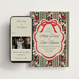 "holiday ribbon" - Wedding Website in Ruby by Jackie Crawford - Match Your Stationery