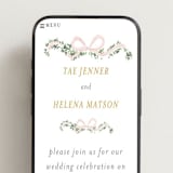 "Ribbonly Frame" - Wedding Website in Blush by Itsy Belle Studio - Mobile Layout