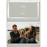 "Brushy frame" - Wedding Website in Opal by Stacey Meacham - Guest Management