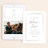 "Brushy frame" - Wedding Website in Opal by Stacey Meacham - Match Your Stationery