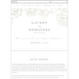 "Beautiful Bouquet" - Wedding Website in Cathedral by Jennifer Postorino - Mobile Layout